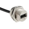 RS Pro USB 2.0 Female USB Type A to Female USB Type A Extension Cable Black 225.5 mm 122-3031