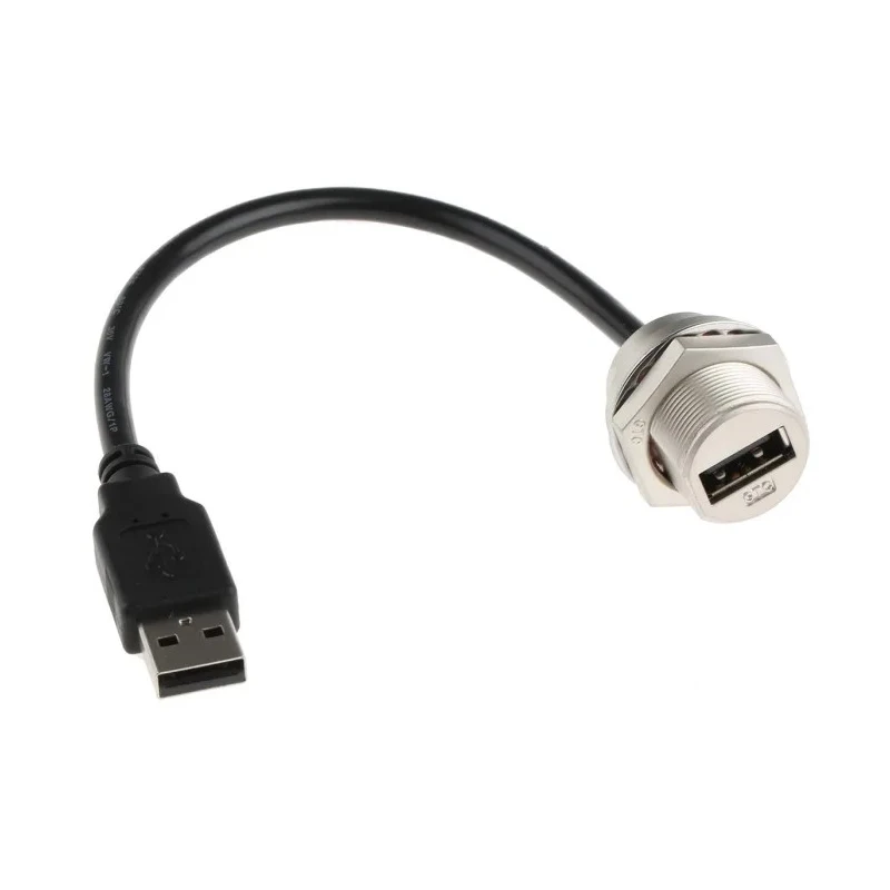RS Pro USB 2.0 Female USB Type A to Female USB Type A Extension Cable Black 225.5 mm 122-3031