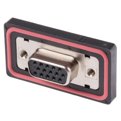 RS PRO 15 Way Straight Panel Mount D-Sub Connector Female 1kV 5A Solder Termination 122-3037