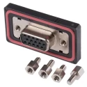 RS PRO 15 Way Straight Panel Mount D-Sub Connector Female 1kV 5A Solder Termination 122-3037