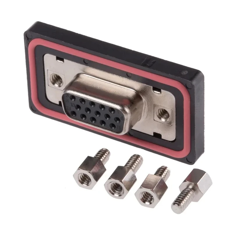 RS PRO 15 Way Straight Panel Mount D-Sub Connector Female 1kV 5A Solder Termination 122-3037