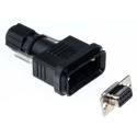 RS PRO 9 Way Straight Cable D-Sub Connector Female 250V DC 105°C Thermoplastic Housing 122-3043