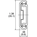 Accuride Telescopic Slide 457 mm Depth 40kg Maximum Load Steel Construction DZ3832-0045DO