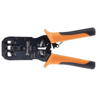 Tempo PA1540 Crimp Tool for RJ45, RJ12, RJ11 Connectors with Adjustable Ratchet 205mm Length 472-6762