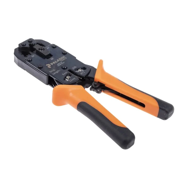Tempo PA1540 Crimp Tool for RJ45, RJ12, RJ11 Connectors with Adjustable Ratchet 205mm Length 472-6762