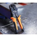 Tempo PA1540 Crimp Tool for RJ45, RJ12, RJ11 Connectors with Adjustable Ratchet 205mm Length 472-6762