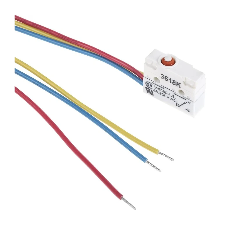 Saia-Burgess Plunger Micro Switch Pre-Wired Terminal 3A 250V AC SPDT IP67 V4NSUL