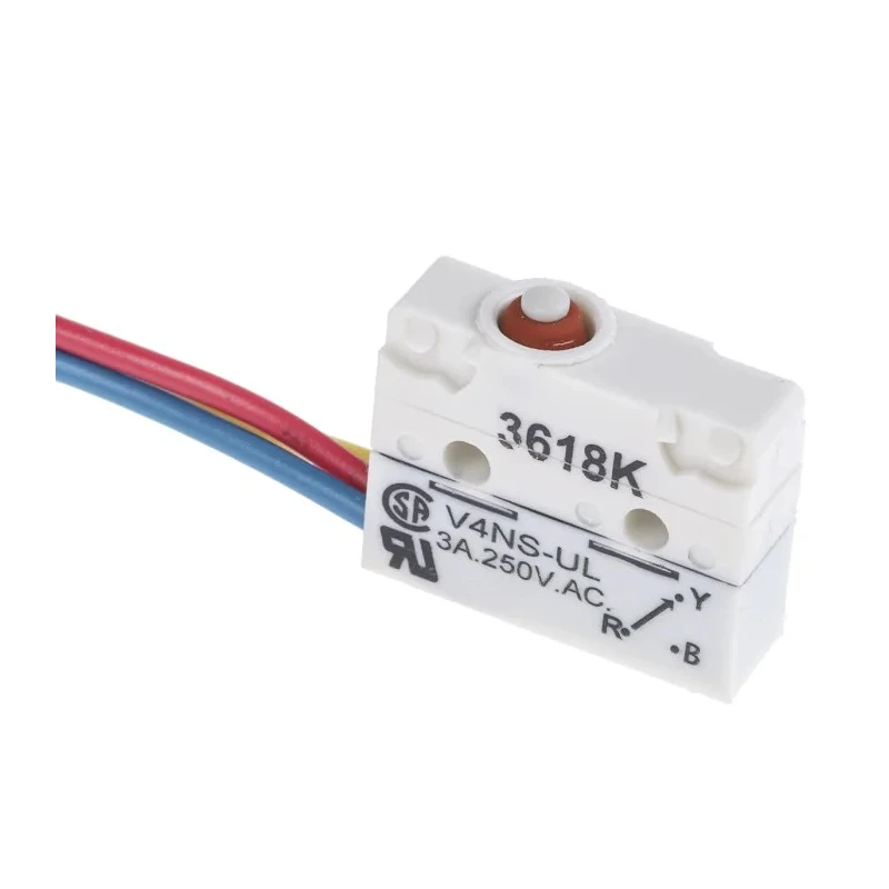 Saia-Burgess Plunger Micro Switch Pre-Wired Terminal 3A 250V AC SPDT IP67 V4NSUL