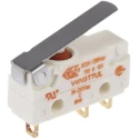Saia-Burgess Short Lever Subminiature Micro Switch, SPDT, Solder Terminal, 5A, 250V AC, IP67, Model V4NST7Y1UL