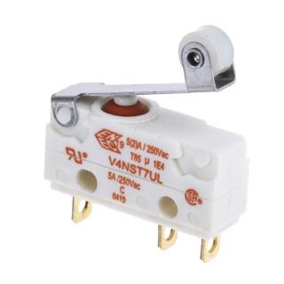 Saia-Burgess Roller Lever Micro Switch, Solder Terminal, 5A, 250 V AC, SPDT, IP67 V4NST7YRUL