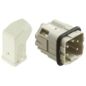 HARTING Heavy Duty Power Connector Panel Mount Screw Termination 4 Contacts 10A 230V 400V Han A Male 09200030620+09200042611
