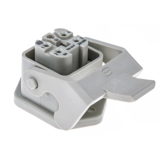 HARTING Heavy Duty Power Connector Panel Screw 4 Way 10A Han A Female 230V 400V 09200030320+09200042711