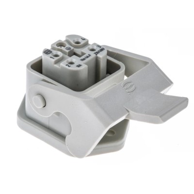 HARTING Heavy Duty Power Connector Panel Screw 4 Way 10A Han A Female 230V 400V 09200030320+09200042711