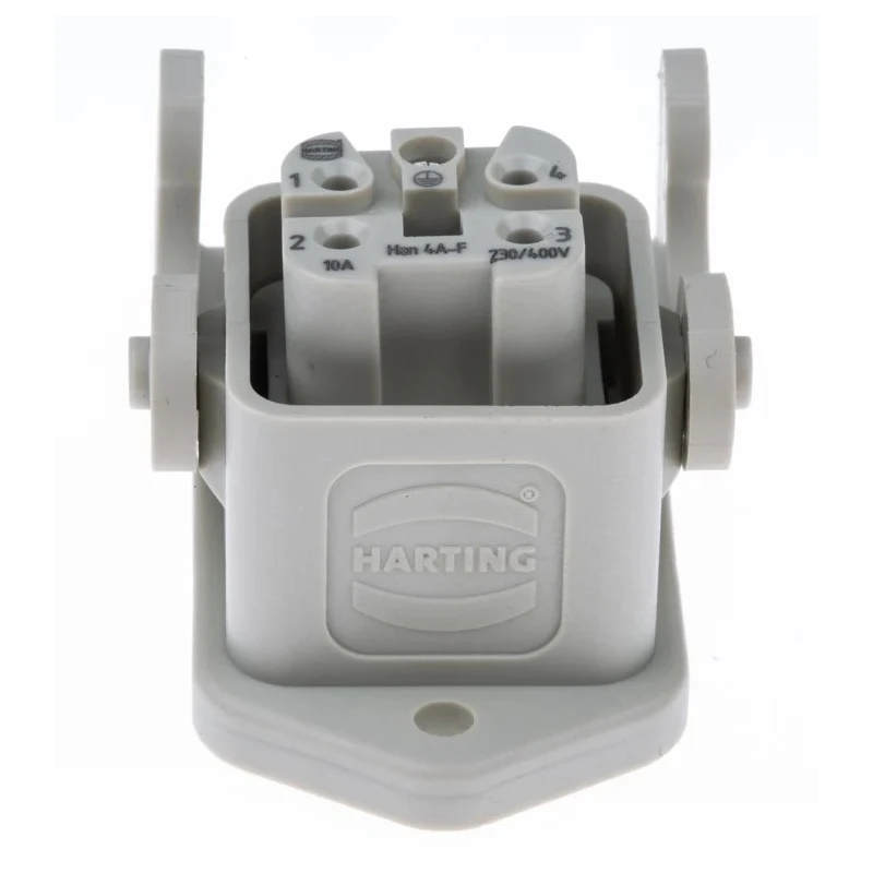 HARTING Heavy Duty Power Connector Panel Screw 4 Way 10A Han A Female 230V 400V 09200030320+09200042711