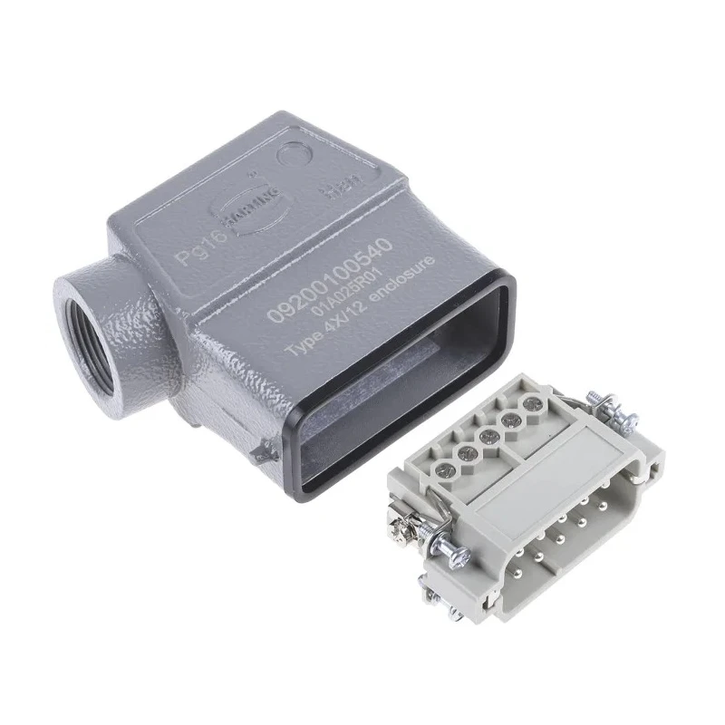 HARTING Heavy Duty Power Connector Kit Hood and Insert, 10A, 16A, 250V 09200100540+09200102612