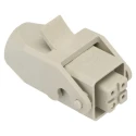 HARTING Heavy Duty Power Connector, Panel Mount, Screw Termination, 3 Contacts + PE, 10A, Han A 09200030720+09200032711