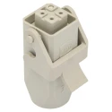 HARTING Heavy Duty Power Connector, Panel Mount, Screw Termination, 3 Contacts + PE, 10A, Han A 09200030720+09200032711