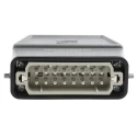 HARTING Heavy Duty Power Connector Panel Screw Terminal 16 Way 16A 250V Han A Male 09200160440+09200162612