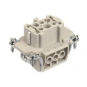 HARTING Heavy Duty Power Connector Panel Screw 6 Way 16A 500V Han E Female 09300060301+09330062701