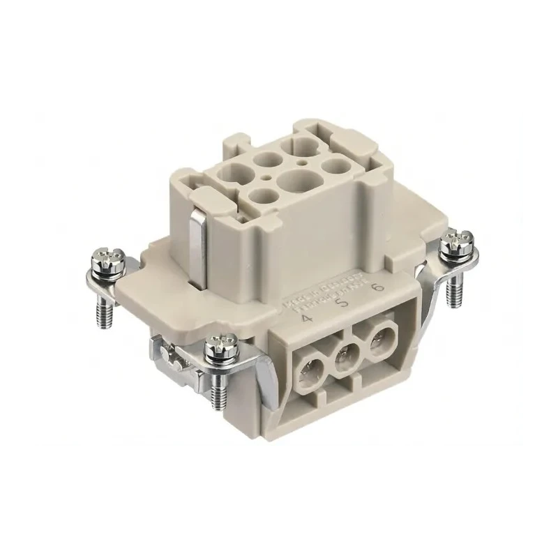 HARTING Heavy Duty Power Connector Panel Screw 6 Way 16A 500V Han E Female 09300060301+09330062701