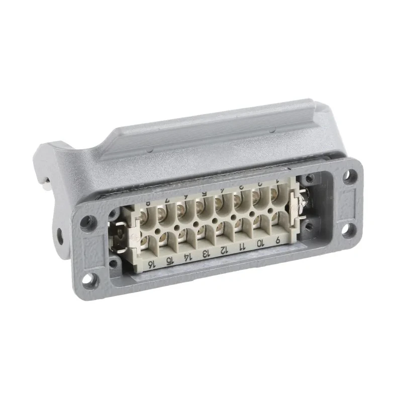 HARTING Heavy Duty Power Connector Panel Mount Screw Termination 16 Way 16A 250V Han A Female 09200160301+09200162812