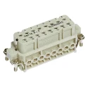 HARTING Heavy Duty Power Connector Panel Mount Screw Termination 16 Way 16A 250V Han A Female 09200160301+09200162812