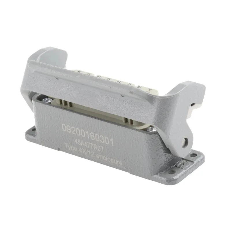 HARTING Heavy Duty Power Connector Panel Mount Screw Termination 16 Way 16A 250V Han A Female 09200160301+09200162812