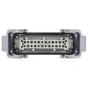 HARTING Heavy Duty Power Connector, Panel Mount, Screw Termination, 24 Way, 16A, Han E Female, 500V 09300240301+09330242701