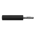 Schutzinger Black Test Connector Adapter Nickel Plated 2 mm to 4 mm In-Line Socket to Terminal A 20-40 S Ni / SW