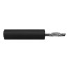 Schutzinger Black Test Connector Adapter Nickel Plated 2 mm to 4 mm In-Line Socket to Terminal A 20-40 S Ni / SW
