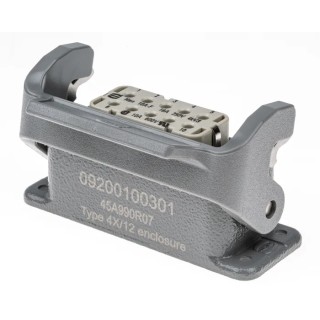 HARTING Heavy Duty Power Connector Panel Screw Termination 10 Way 10A Han A Female 230V 400 V 09200100301+09200102812