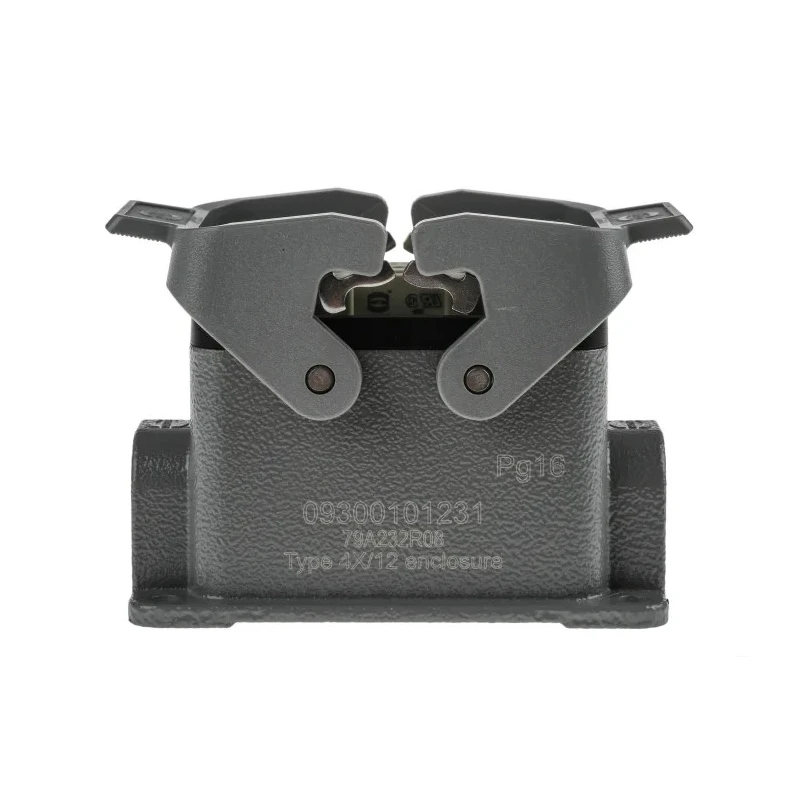HARTING Heavy Duty Power Connector, Panel Mount, Screw Termination, 10 Way, 16A, Han E Female, 500V 09300101231+09330102701