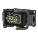 HARTING Heavy Duty Power Connector, Panel Mount, Screw Termination, 10 Way, 16A, Han E Female, 500V 09300101231+09330102701