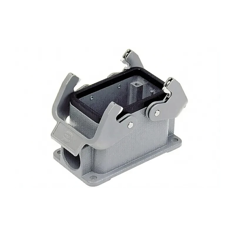 HARTING Heavy Duty Power Connector, Panel Mount, Screw Termination, 10 Way, 16A, Han E Female, 500V 09300101231+09330102701