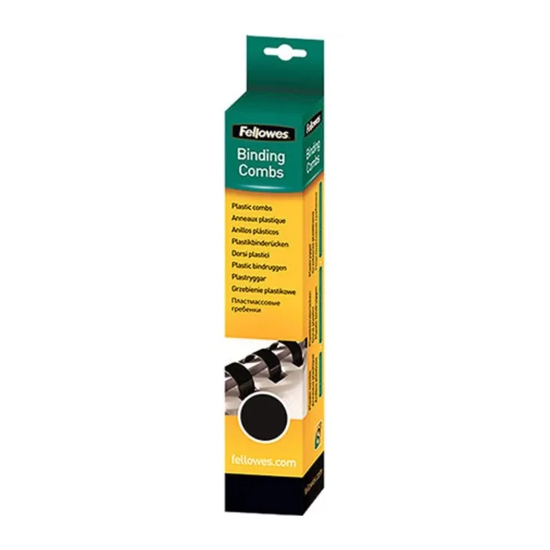 Fellowes Black Plastic A4 Binding Comb with 14 mm Diameter, Coil Type 5331902