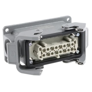 HARTING Heavy Duty Power Connector Panel Screw 16 Way 16A Han E Female 500V 09300161230+09330162701