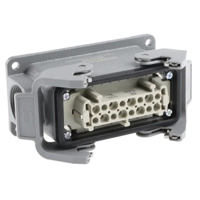 HARTING Heavy Duty Power Connector Panel Screw 16 Way 16A Han E Female 500V 09300161230+09330162701