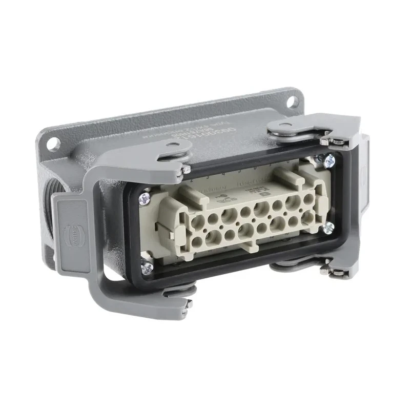 HARTING Heavy Duty Power Connector Panel Screw 16 Way 16A Han E Female 500V 09300161230+09330162701