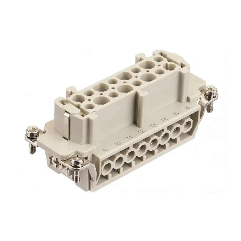HARTING Heavy Duty Power Connector Panel Screw 16 Way 16A Han E Female 500V 09300161230+09330162701