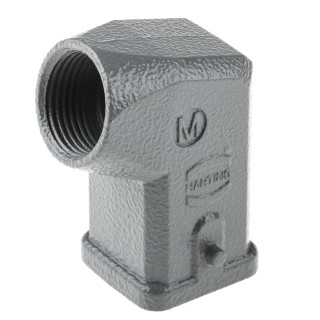 HARTING Han A Range Heavy Duty Power Connector Hood Die Cast Zinc Body Side Cable Entry M20 Thread 3A 19200031640