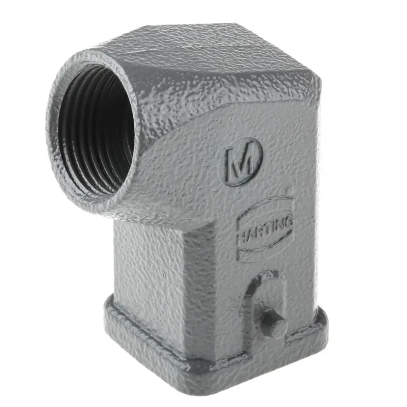 HARTING Han A Range Heavy Duty Power Connector Hood Die Cast Zinc Body Side Cable Entry M20 Thread 3A 19200031640