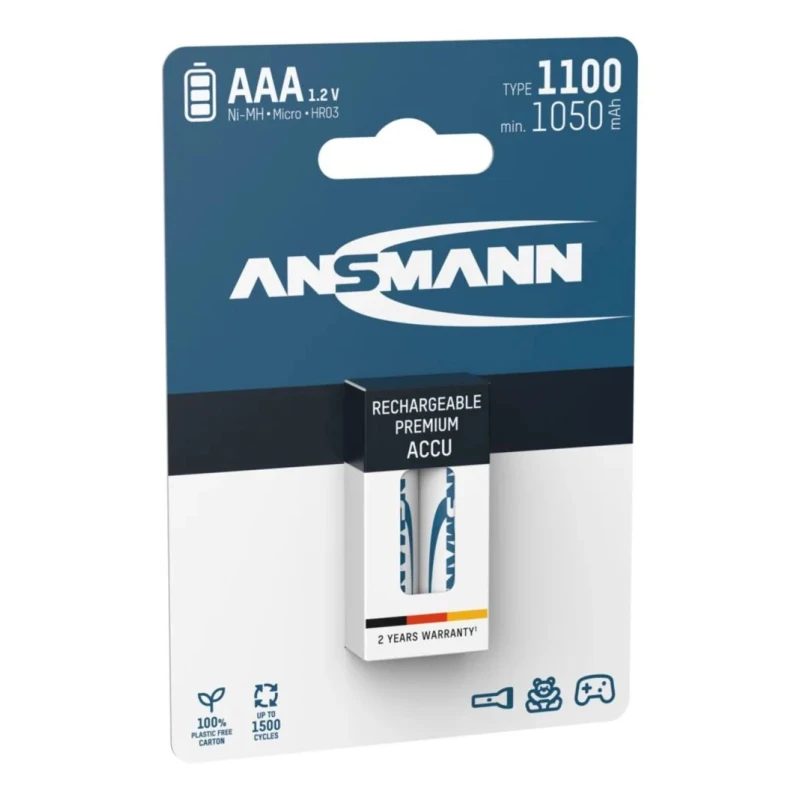 Ansmann Nickel Metal Hydride Rechargeable AAA Battery 1.1 Ah 1.2 V 5035222
