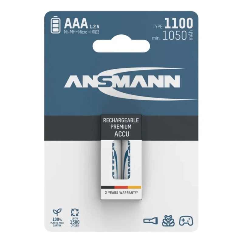 Ansmann Nickel Metal Hydride Rechargeable AAA Battery 1.1 Ah 1.2 V 5035222