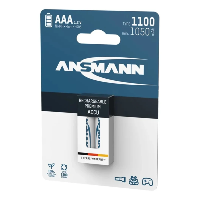 Ansmann Nickel Metal Hydride Rechargeable AAA Battery 1.1 Ah 1.2 V 5035222