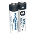 Ansmann Ansmann MaxE AA Nickel Metal Hydride Rechargeable AA Battery 1.2 V 2.5 Ah Pack of 2 5035432