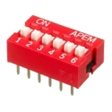 APEM Recessed Rotary Coded DIP Switch , SPST Through-Hole, 10N Operation Force, 2mm Stroke, 25mA 24Vdc Switching NDSR-06-V