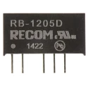 Recom DC/DC Converter Dual Output 5V, -5V 100 mA, 10.8V-13.2V Input, 1W Through Hole Package RB-1205D
