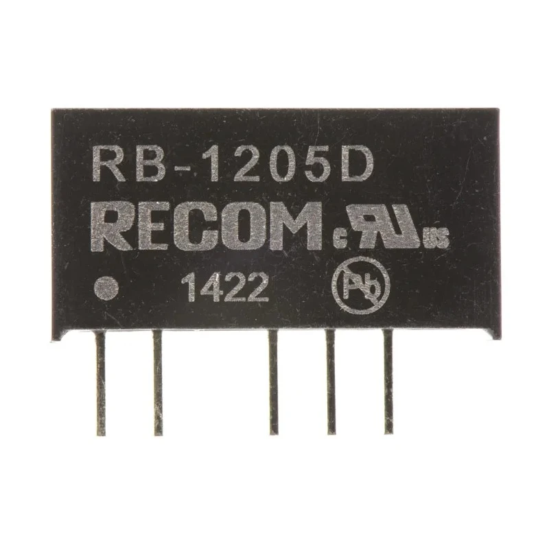 Recom DC/DC Converter, 5V, -5 V Output, 100 mA, 13.2V DC Input, 10.8V Min Input, 1 W, Through Hole SIP Package RB-1205D