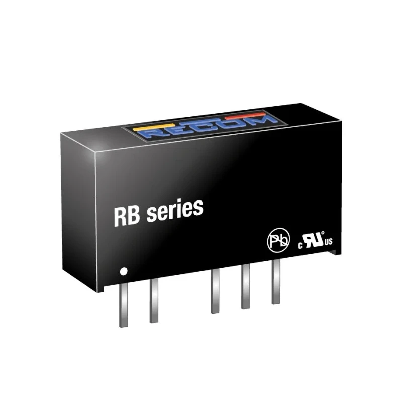 Recom DC/DC Converter, 5V, -5 V Output, 100 mA, 13.2V DC Input, 10.8V Min Input, 1 W, Through Hole SIP Package RB-1205D