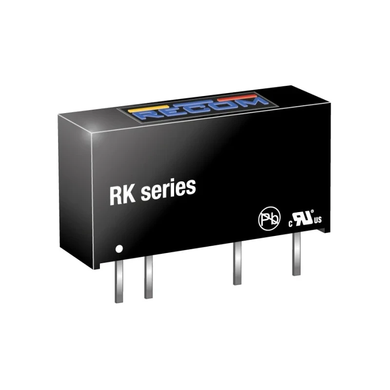 Recom DC/DC Converter 5V DC 200mA 4.5-5.5V Input 1W Through Hole SIP Package RK-0505S